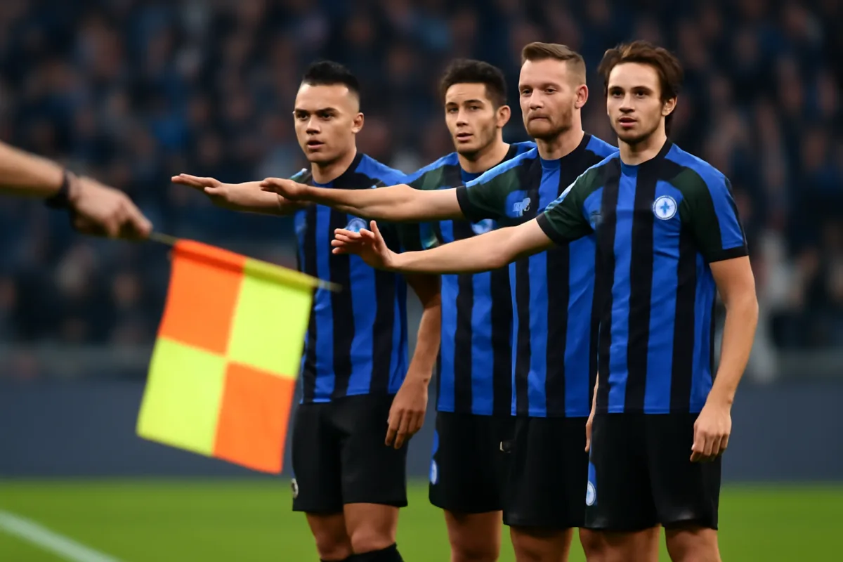 Lettura del fuorigioco nella difesa Inter: il riferimento visivo che sincronizza i reparti