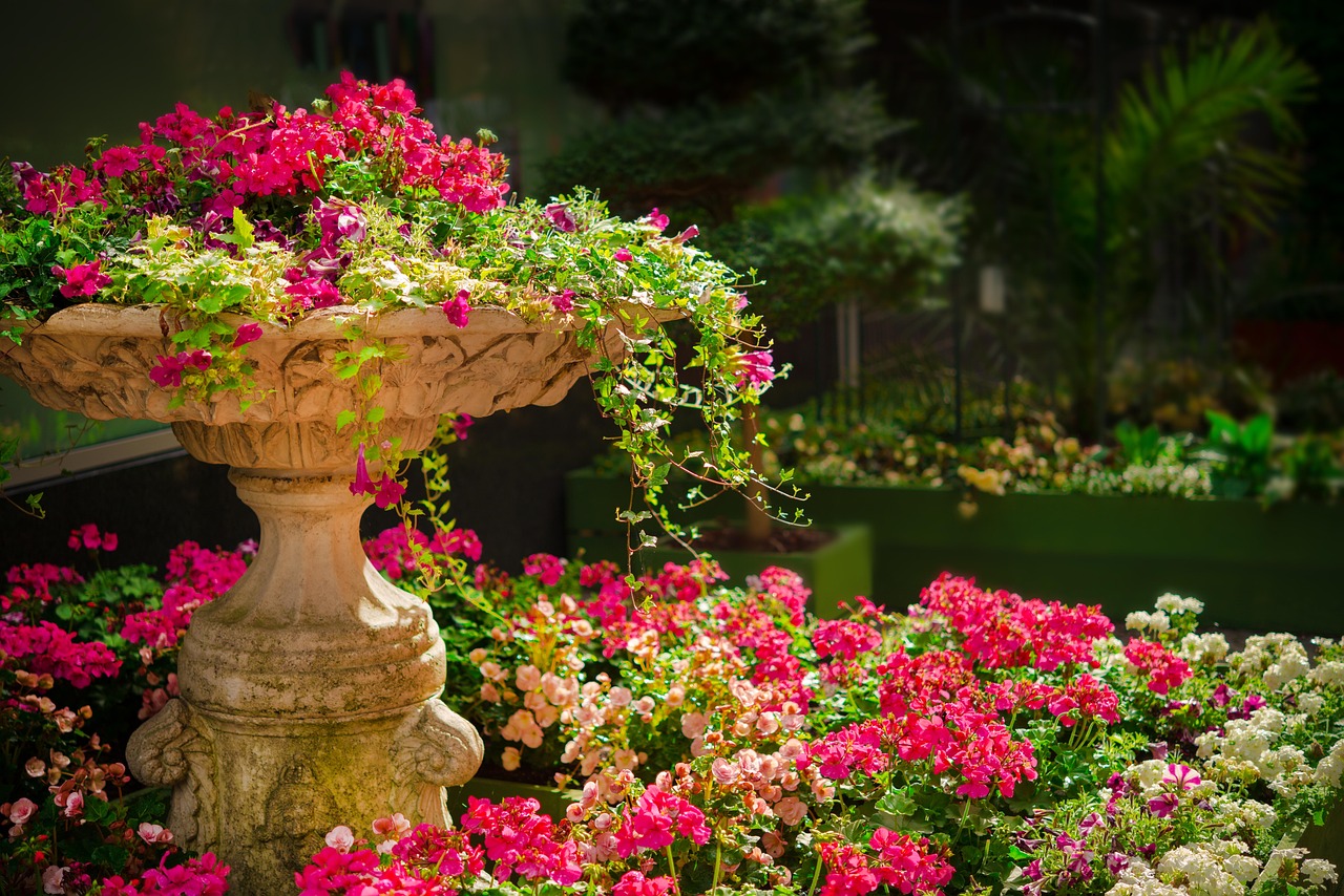 Immagine di un orto sinergico fiorente con diverse piante coltivate in armonia nel giardino.